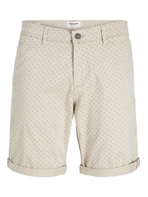 JACK & JONES Lærredsbukser  beige / sort