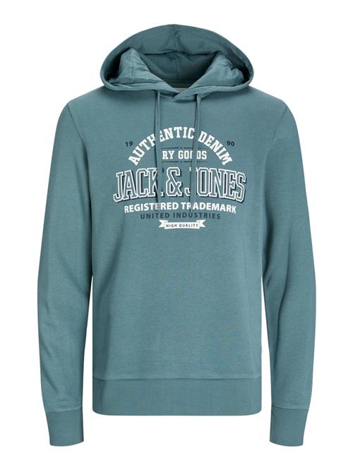 Se JACK & JONES Sweatshirt  marin / cyanblå / hvid ved About You