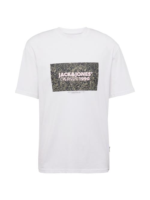 Se JACK & JONES Bluser & t-shirts 'JORBUSHWICK'  sand / lyserød / sort / hvid ved About You