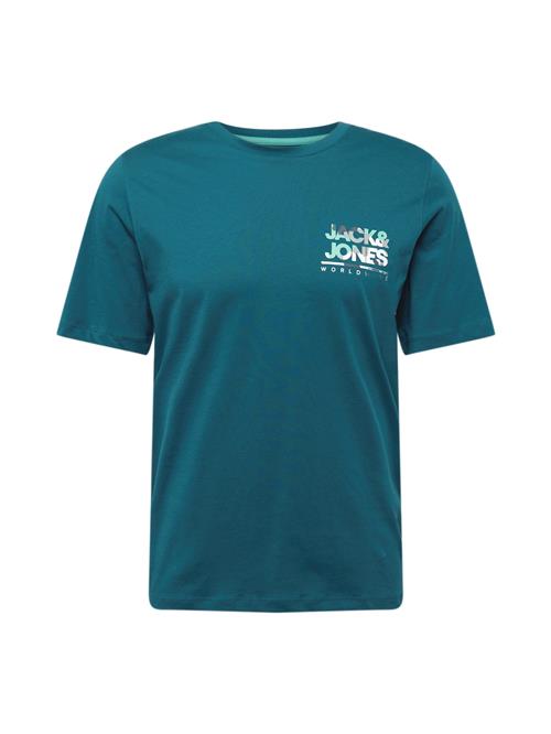 JACK & JONES Bluser & t-shirts 'JJLUKE'  grå / petroleum / mint / hvid