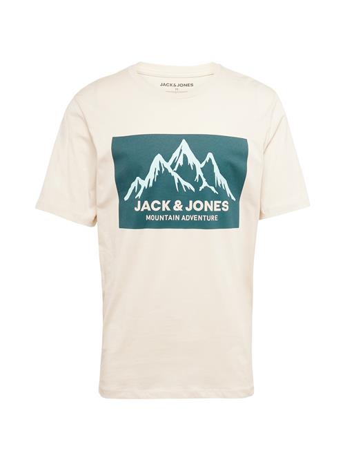 Se JACK & JONES Bluser & t-shirts 'JJMAPPED'  beige / lyseblå / smaragd ved About You