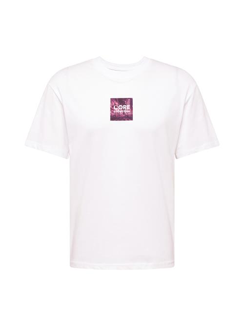 JACK & JONES Bluser & t-shirts 'JCOBERLIN'  aubergine / orkidee / sort / hvid