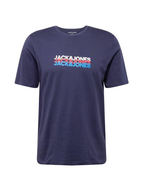 Se JACK & JONES Bluser & t-shirts 'JJCYBER'  navy / lyseblå / rød / hvid ved About You