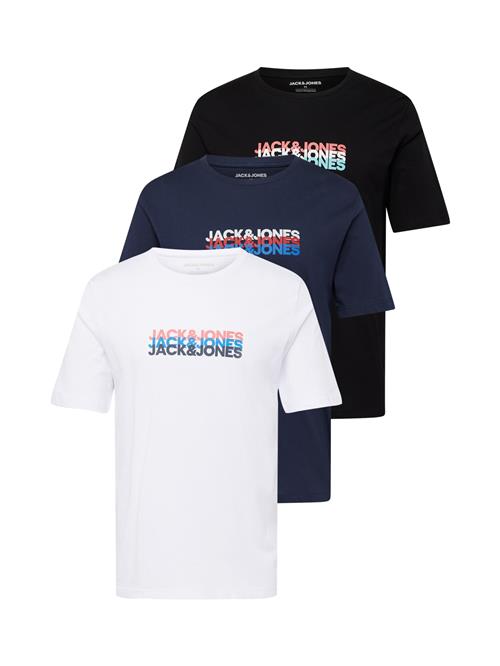 Se JACK & JONES Bluser & t-shirts 'JJCyber'  navy / rød / sort / hvid ved About You