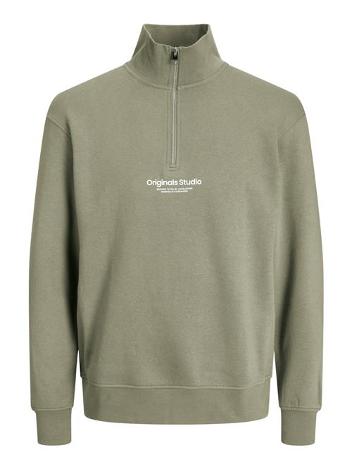 JACK & JONES Sweatshirt 'JORVesterbro'  grøn / hvid