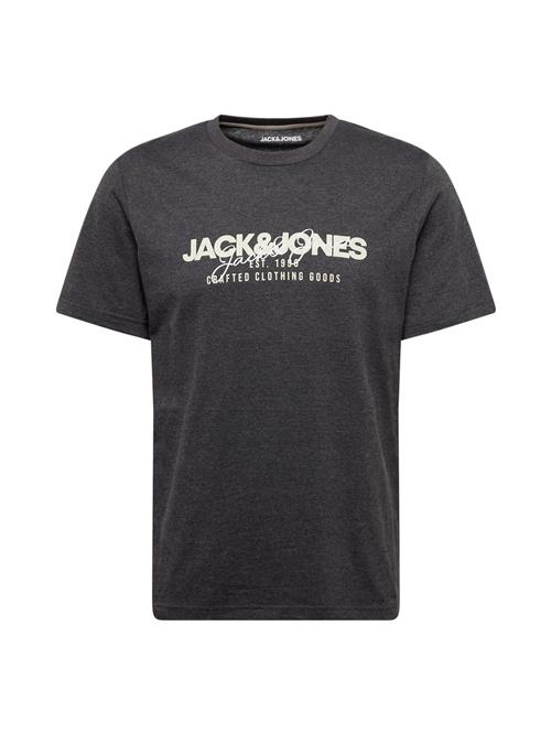 Se JACK & JONES Bluser & t-shirts 'JJALVIS'  creme / antracit / hvid ved About You