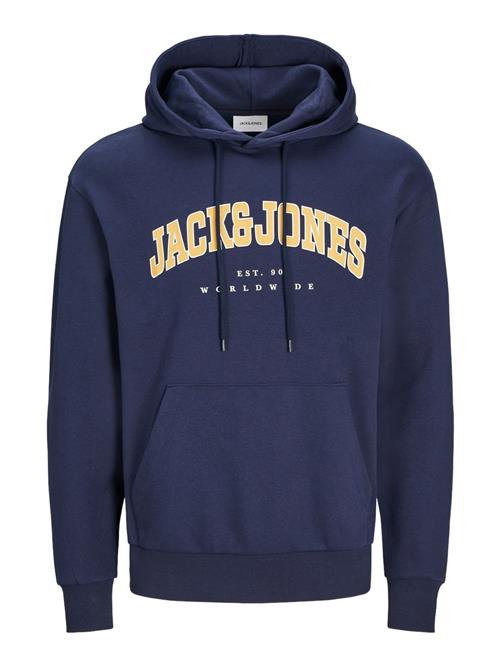 JACK & JONES Sweatshirt 'JJECaleb'  navy / citron / hvid