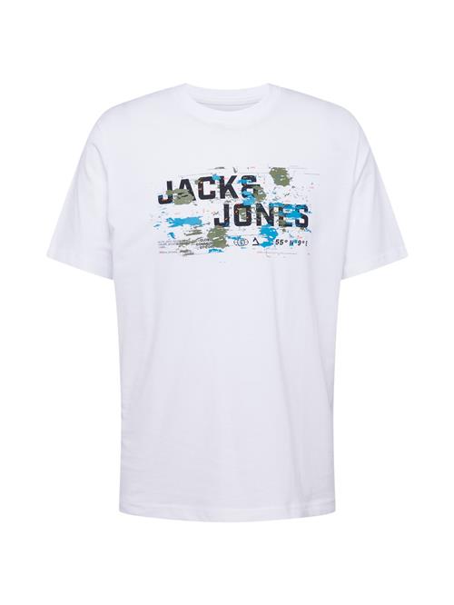 JACK & JONES Bluser & t-shirts 'JCOoutdoor'  azur / grøn / sort / hvid