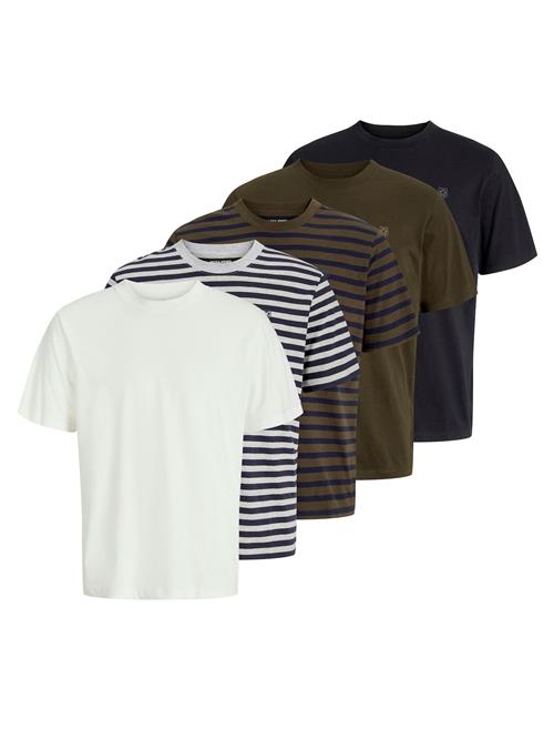 JACK & JONES Bluser & t-shirts 'JPRCCLOGAN'  navy / grå-meleret / mørkegrøn / offwhite