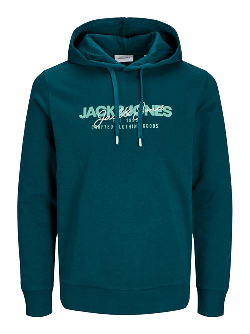 Se JACK & JONES Sweatshirt 'JJALVIS'  gran / mørkegrøn / hvid ved About You