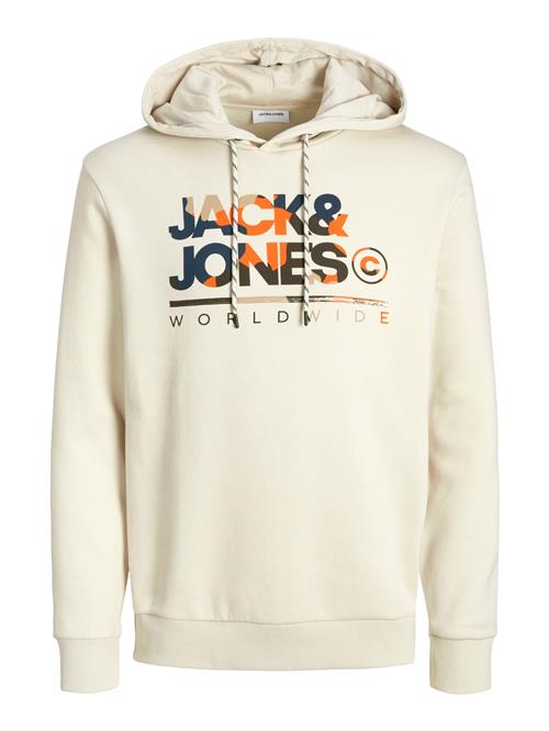 JACK & JONES Sweatshirt 'JJLuke'  lysebeige / safir / choko / orange