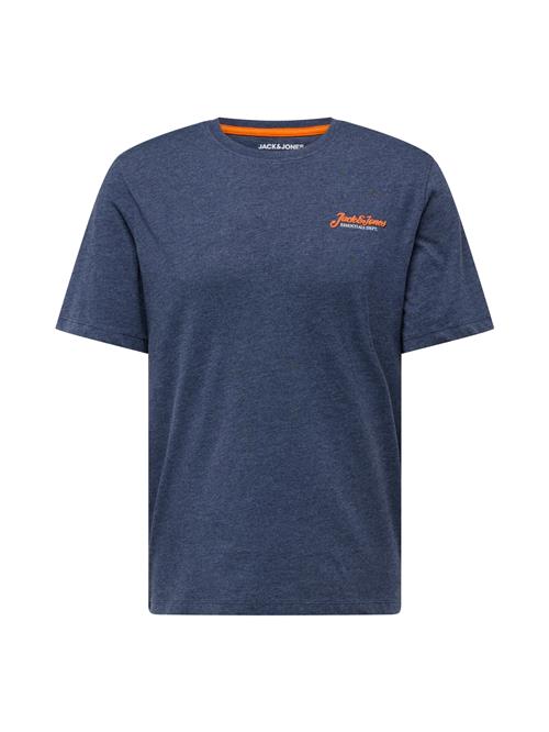 JACK & JONES Bluser & t-shirts 'JJERIK'  blå-meleret / orange