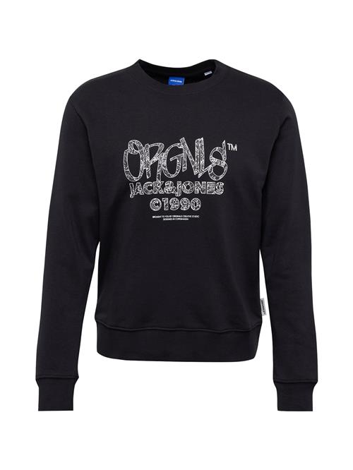 Se JACK & JONES Sweatshirt 'JORBUSHWICK'  sort / hvid ved About You