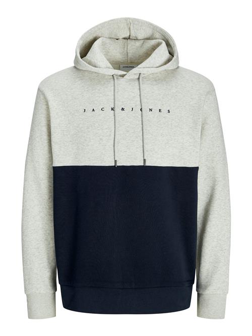 Se JACK & JONES Sweatshirt 'JJSTAR'  navy / hvid-meleret ved About You