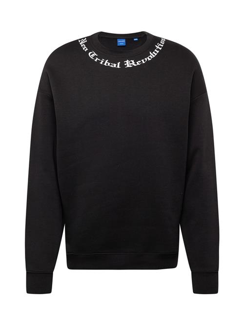 Se JACK & JONES Sweatshirt 'JORNEO'  sort / hvid ved About You