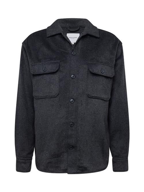 JACK & JONES Skjorte 'JJEBradley Ollie'  sort-meleret