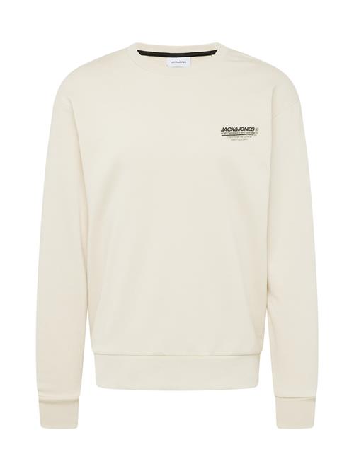 JACK & JONES Sweatshirt 'JJOLIVE'  beige / sort