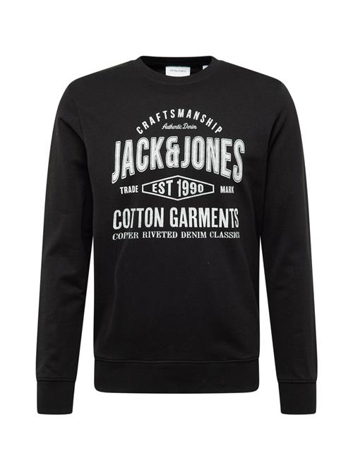 Se JACK & JONES Sweatshirt 'JJJeans'  sort / offwhite ved About You