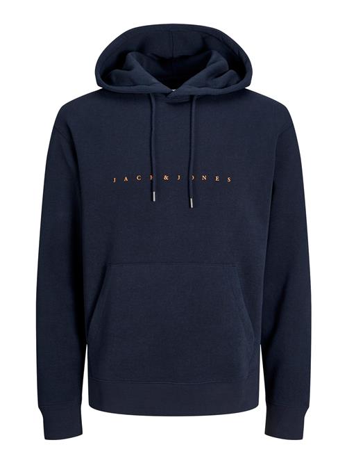 Se JACK & JONES Sweatshirt 'JJEStar'  navy / orange ved About You