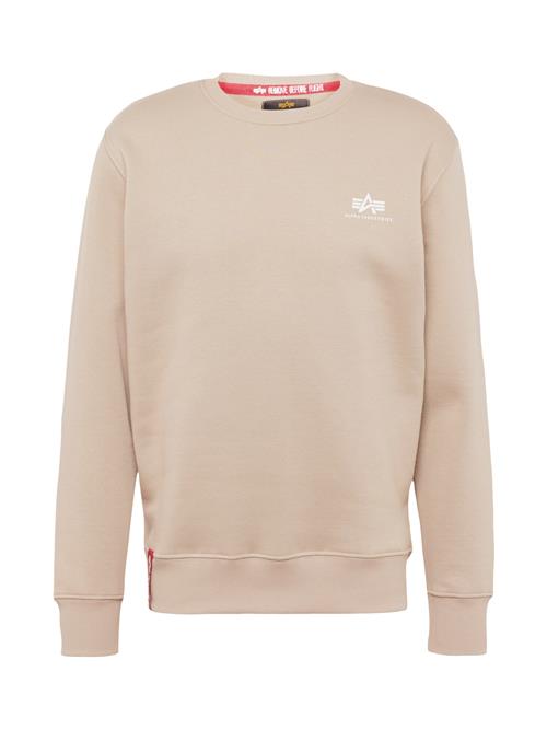 ALPHA INDUSTRIES Sweatshirt  sand / rød / hvid