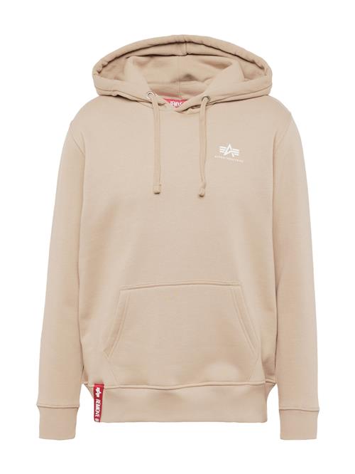 Se ALPHA INDUSTRIES Sweatshirt  sand / hvid ved About You