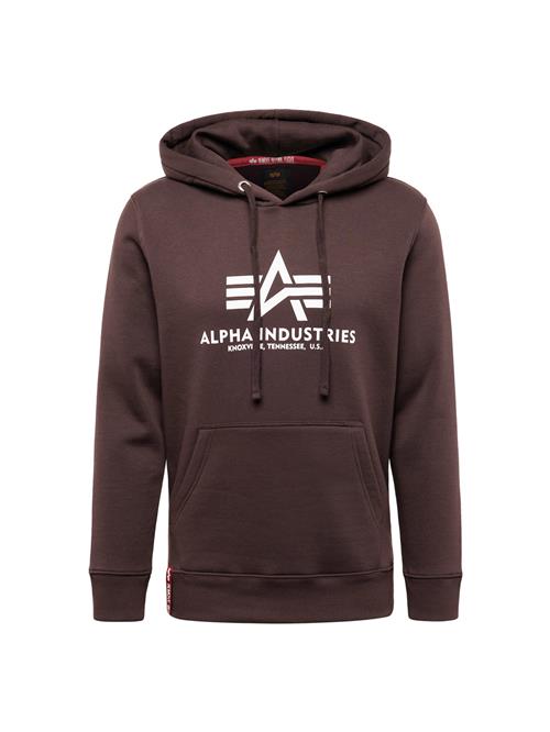 ALPHA INDUSTRIES Sweatshirt  choko / hvid