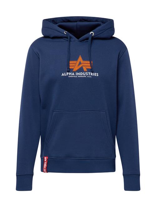 ALPHA INDUSTRIES Sweatshirt  navy / orange / hvid