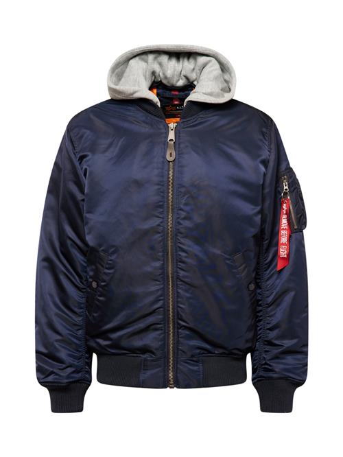 ALPHA INDUSTRIES Overgangsjakke 'MA-1 ZH'  navy / grå-meleret / rød / offwhite