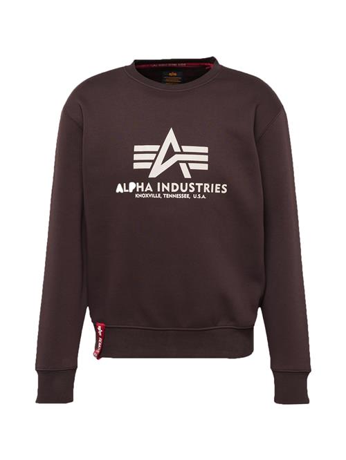 ALPHA INDUSTRIES Sweatshirt  brun / hvid