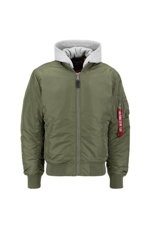 ALPHA INDUSTRIES Overgangsjakke  grå / grøn / blandingsfarvet