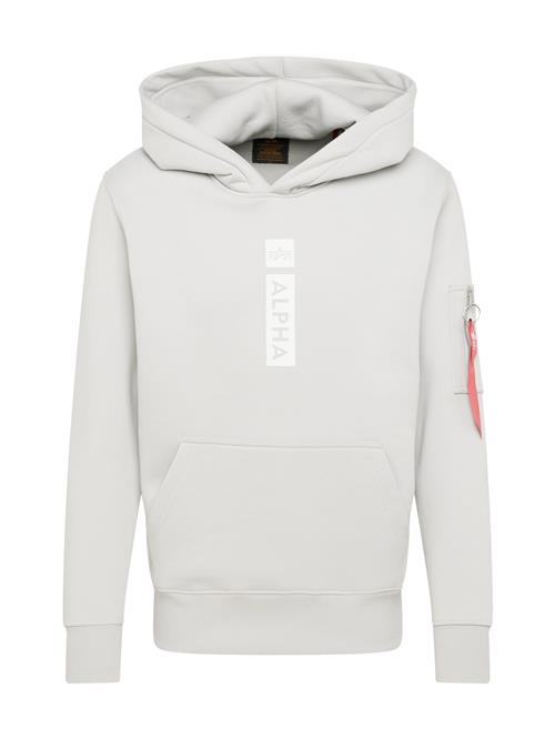 ALPHA INDUSTRIES Sweatshirt  lysegrå / hvid