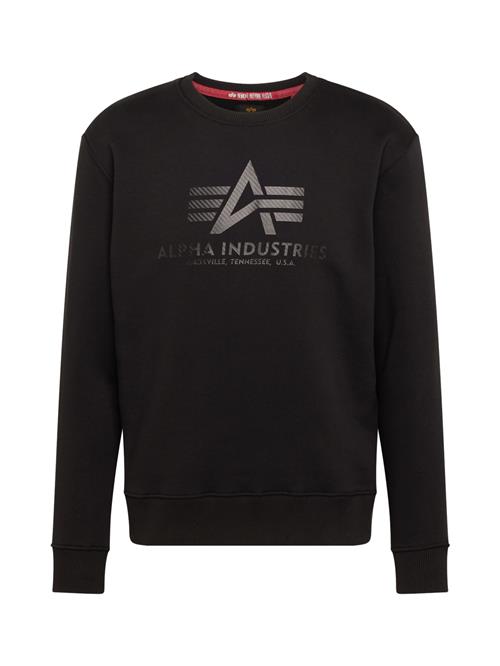 Se ALPHA INDUSTRIES Sweatshirt  grå / sort ved About You