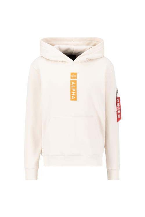 Se ALPHA INDUSTRIES Sweatshirt 'Alpha PP'  lyseorange / lys rød / hvid / uldhvid ved About You