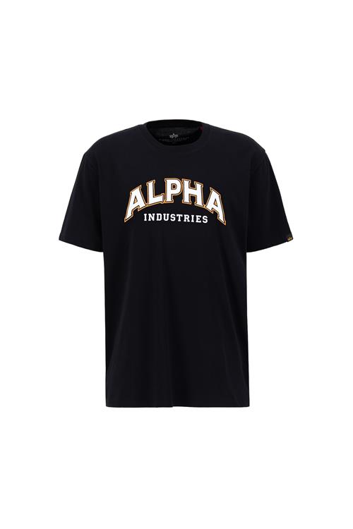 ALPHA INDUSTRIES Bluser & t-shirts  mandarin / sort / hvid