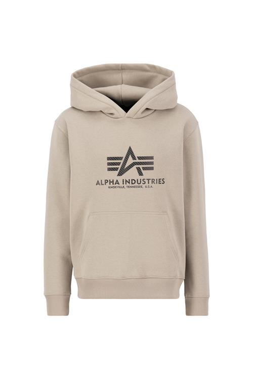 ALPHA INDUSTRIES Sweatshirt ' Basic Hoody Carbon'  sand / mørkebrun