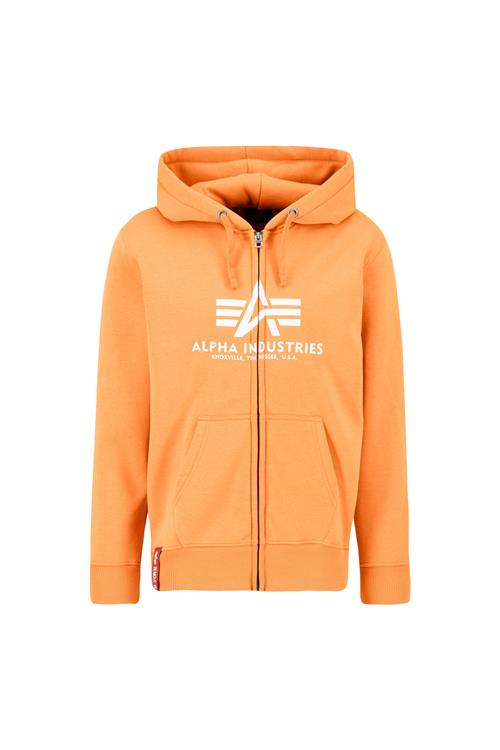 ALPHA INDUSTRIES Sweatjakke  orange / hvid