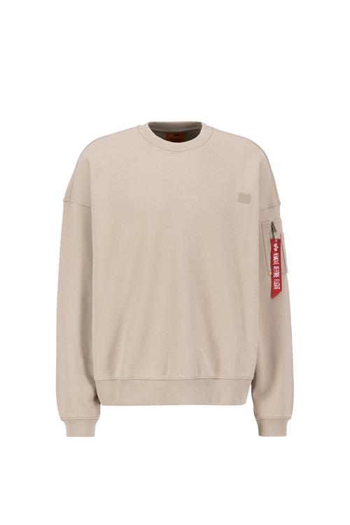 ALPHA INDUSTRIES Sweatshirt 'Essentials'  sand / blodrød / hvid