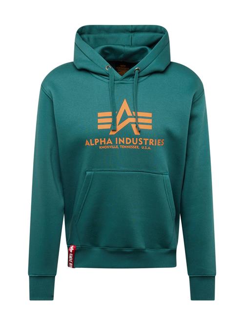 Se ALPHA INDUSTRIES Sweatshirt  petroleum / lyseorange ved About You