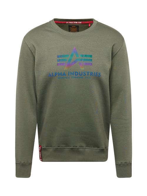 Se ALPHA INDUSTRIES Sweatshirt  blå / oliven / lilla ved About You