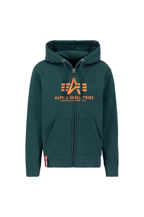 ALPHA INDUSTRIES Sweatjakke  grøn / orange