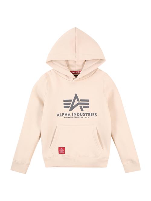 Se ALPHA INDUSTRIES Sweatshirt  basalgrå / fersken ved About You