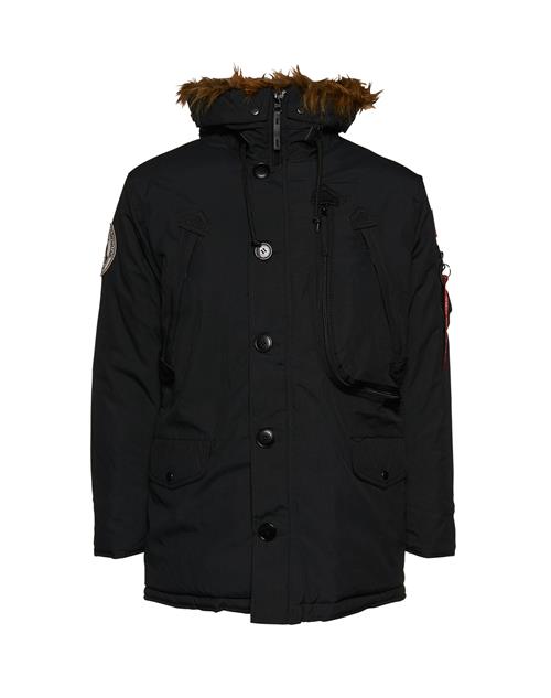 ALPHA INDUSTRIES Vinterparka 'Polar'  rød / sort / hvid