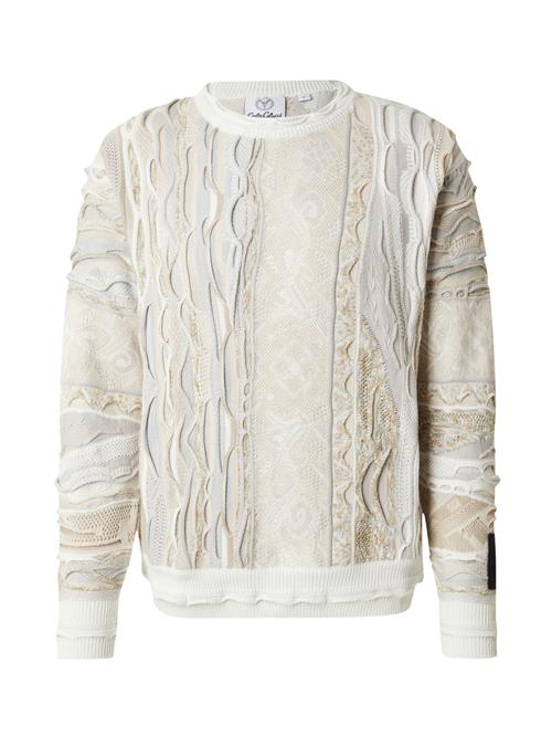 Carlo Colucci Pullover 'Dimani'  beige / lysegrå / hvid