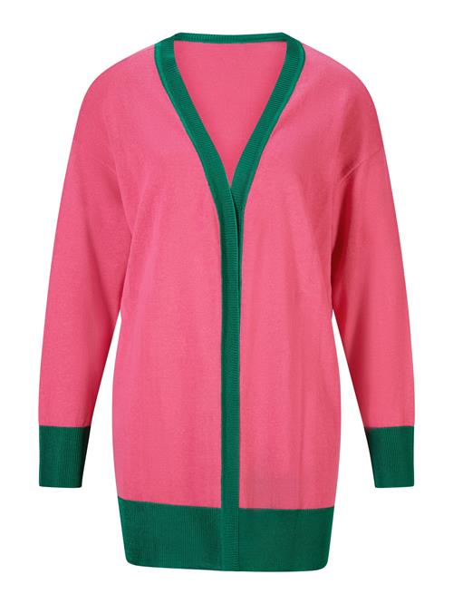 heine Cardigan  grøn / pink