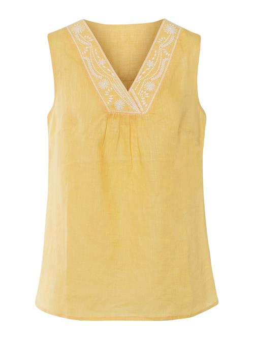 heine Bluse  gul / hvid