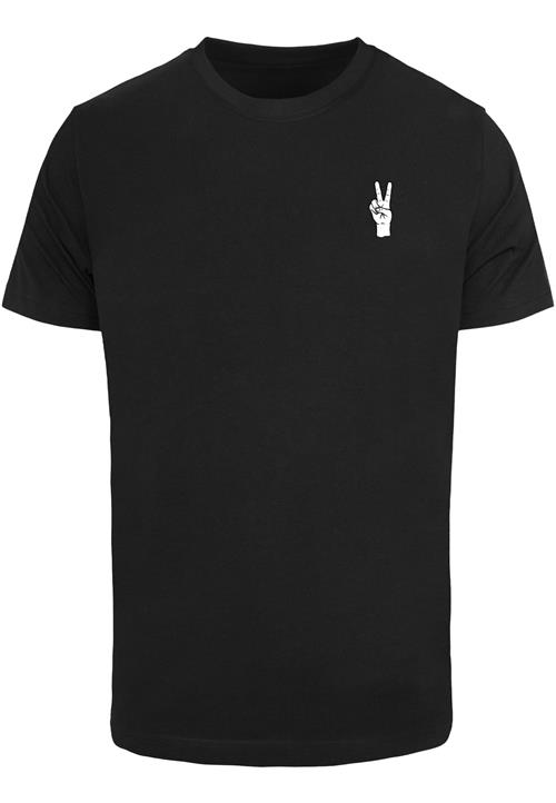 Mister Tee Bluser & t-shirts 'Peace Hand'  sort / hvid