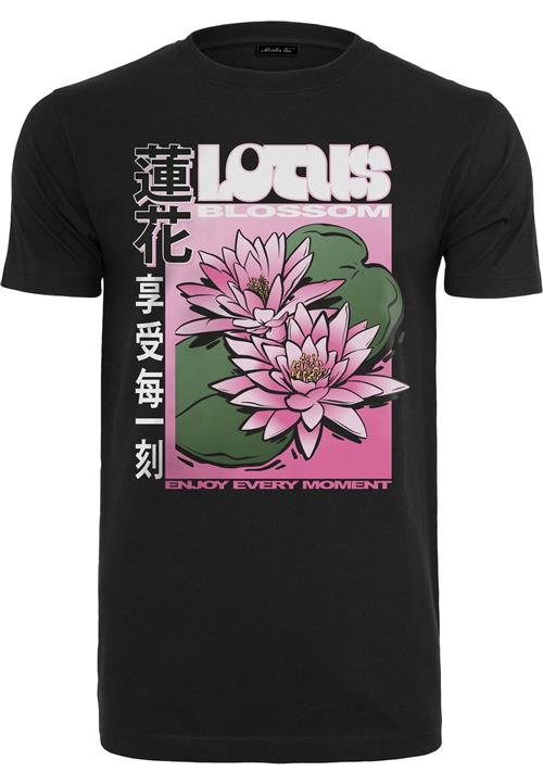 Mister Tee Bluser & t-shirts 'Lotus Flower'  græsgrøn / lys pink / sort / hvid