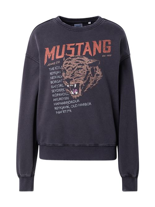 MUSTANG Sweatshirt 'SALIDA'  brun / lys rød / sort / offwhite