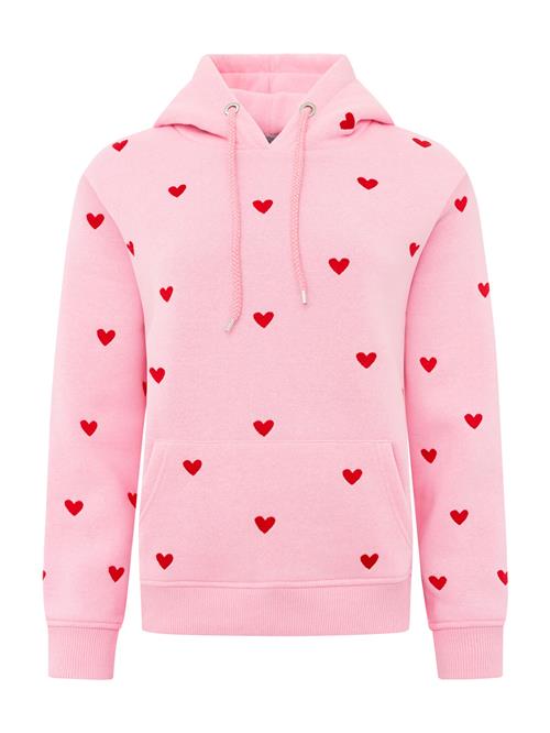 Se Zwillingsherz Sweatshirt 'Hearts'  lyserød / rød ved About You