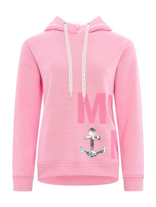 Se Zwillingsherz Sweatshirt 'MOIN'  pink / lys pink / sølv ved About You